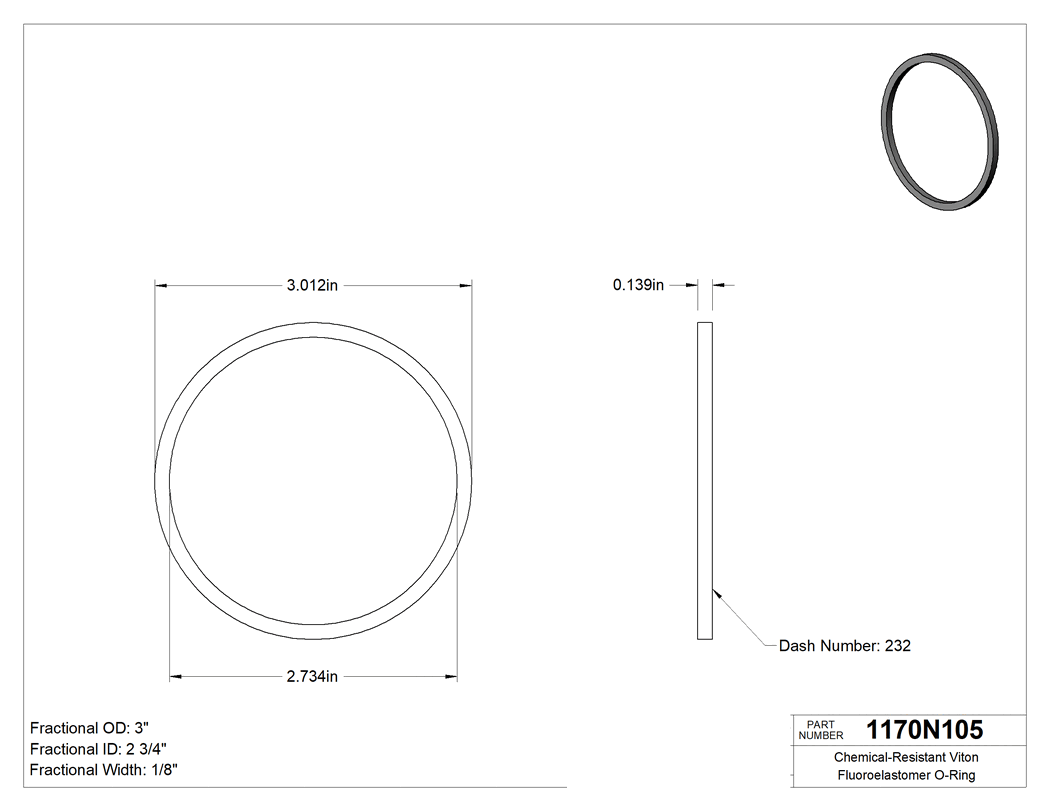 Technical drawing - 1170N105
